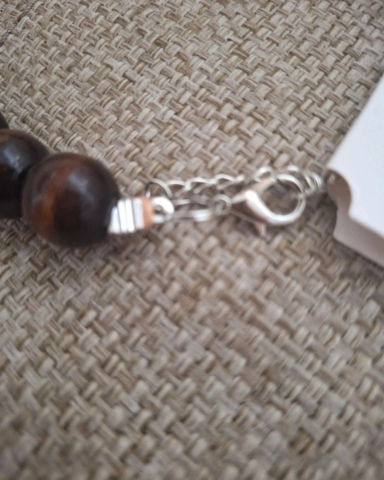 Collar largo de cuentas de madera marrón | Estilo boho, étnico y natural – photo 5